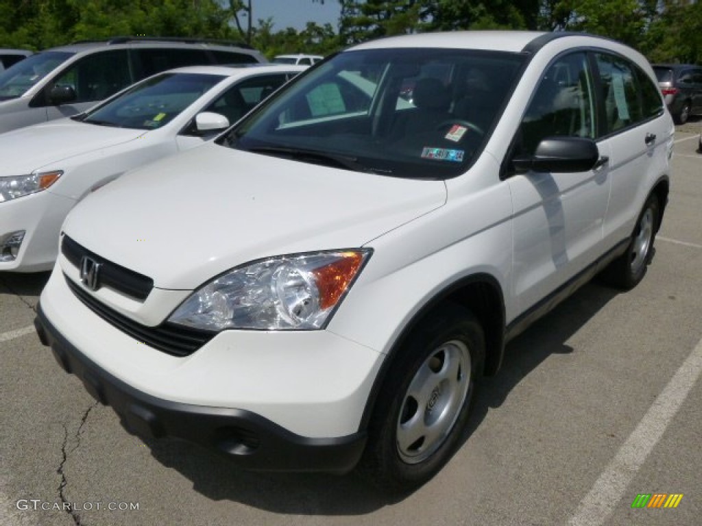2008 CR-V LX 4WD - Taffeta White / Gray photo #3