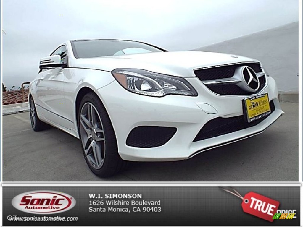 2014 E 350 Coupe - Polar White / Black photo #1