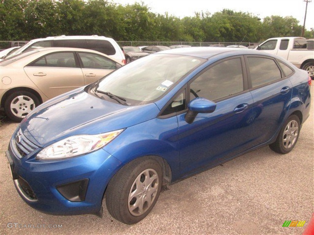 2011 Fiesta S Sedan - Blue Flame Metallic / Light Stone/Charcoal Black Cloth photo #1