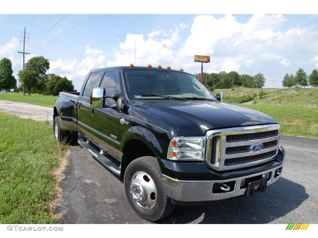 2006 F350 Super Duty King Ranch Crew Cab 4x4 Dually - Black / Tan photo #4