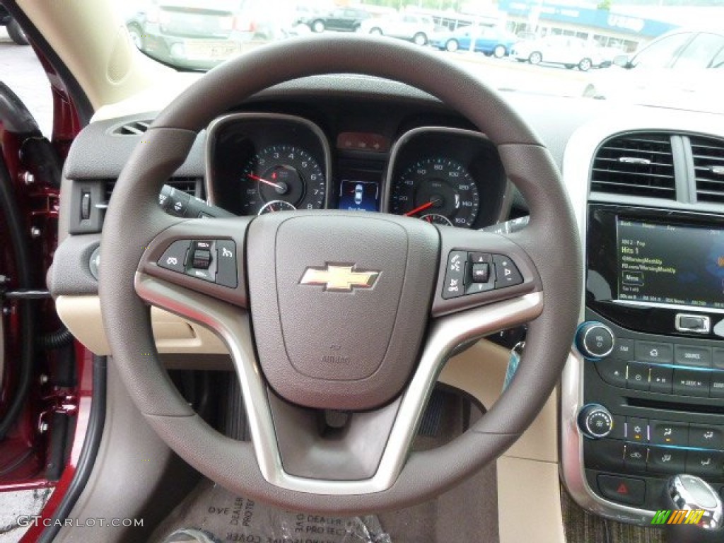 2015 Chevrolet Malibu LT Cocoa/Light Neutral Steering Wheel Photo #94831151