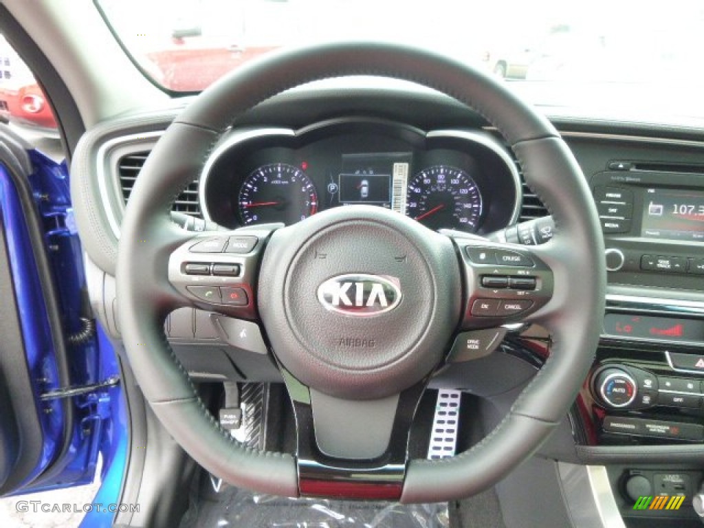 2015 Kia Optima SX Turbo Black Steering Wheel Photo #94833035