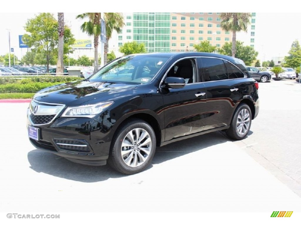 2015 MDX Technology - Crystal Black Pearl / Ebony photo #3