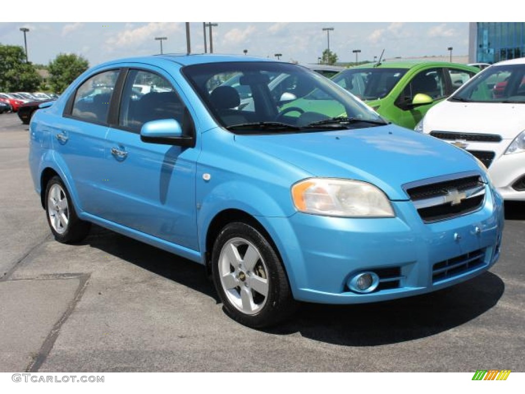 2007 Aveo LT Sedan - Icelandic Blue / Charcoal Black photo #2