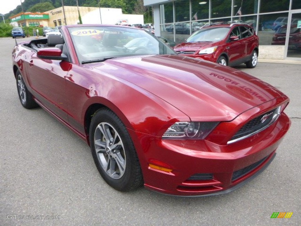 2014 Mustang V6 Convertible - Race Red / Charcoal Black photo #8