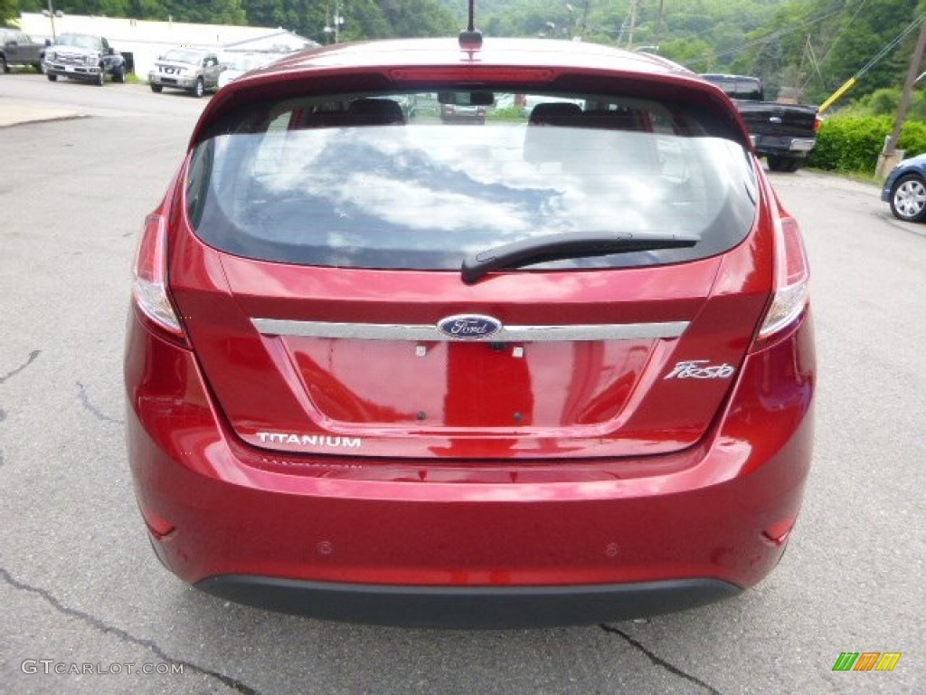 2014 Fiesta Titanium Hatchback - Ruby Red / Charcoal Black photo #3