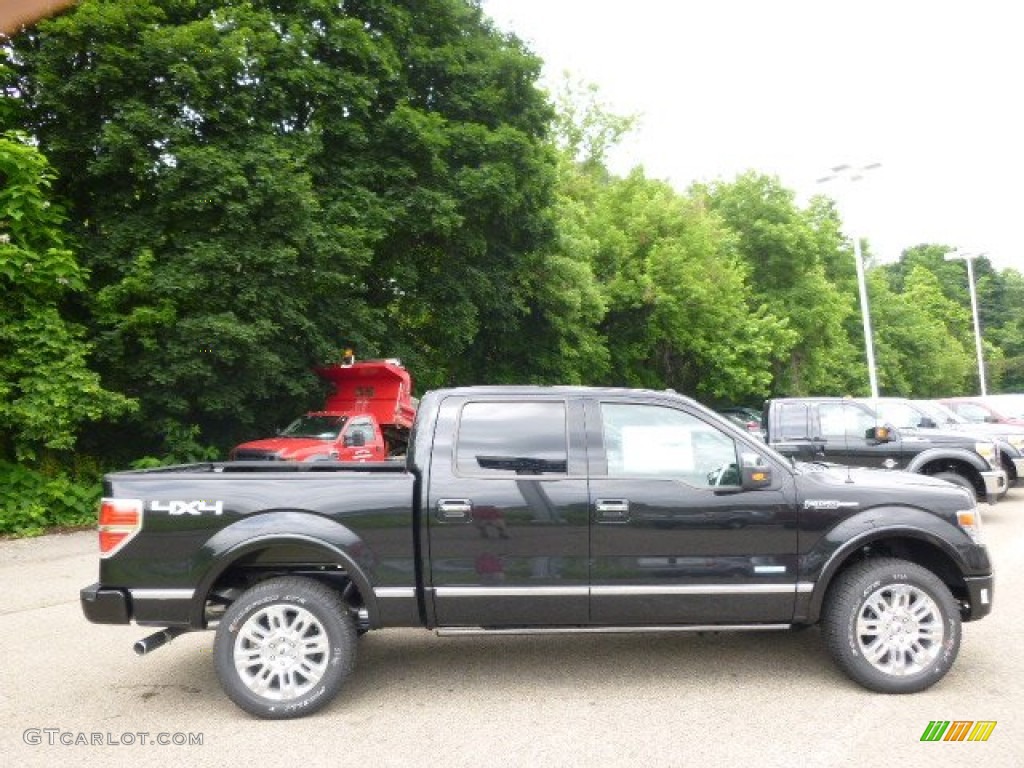 2014 F150 Platinum SuperCrew 4x4 - Tuxedo Black / Black photo #1