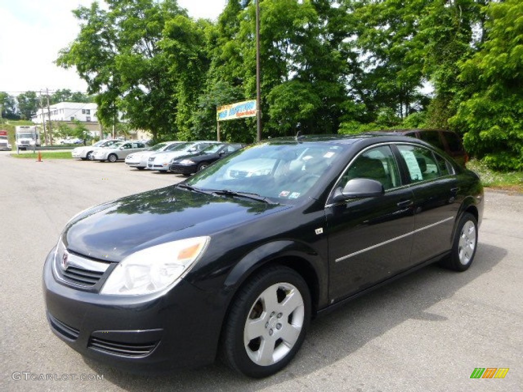 2008 Aura XE 3.5 - Carbon Flash Black / Gray photo #1