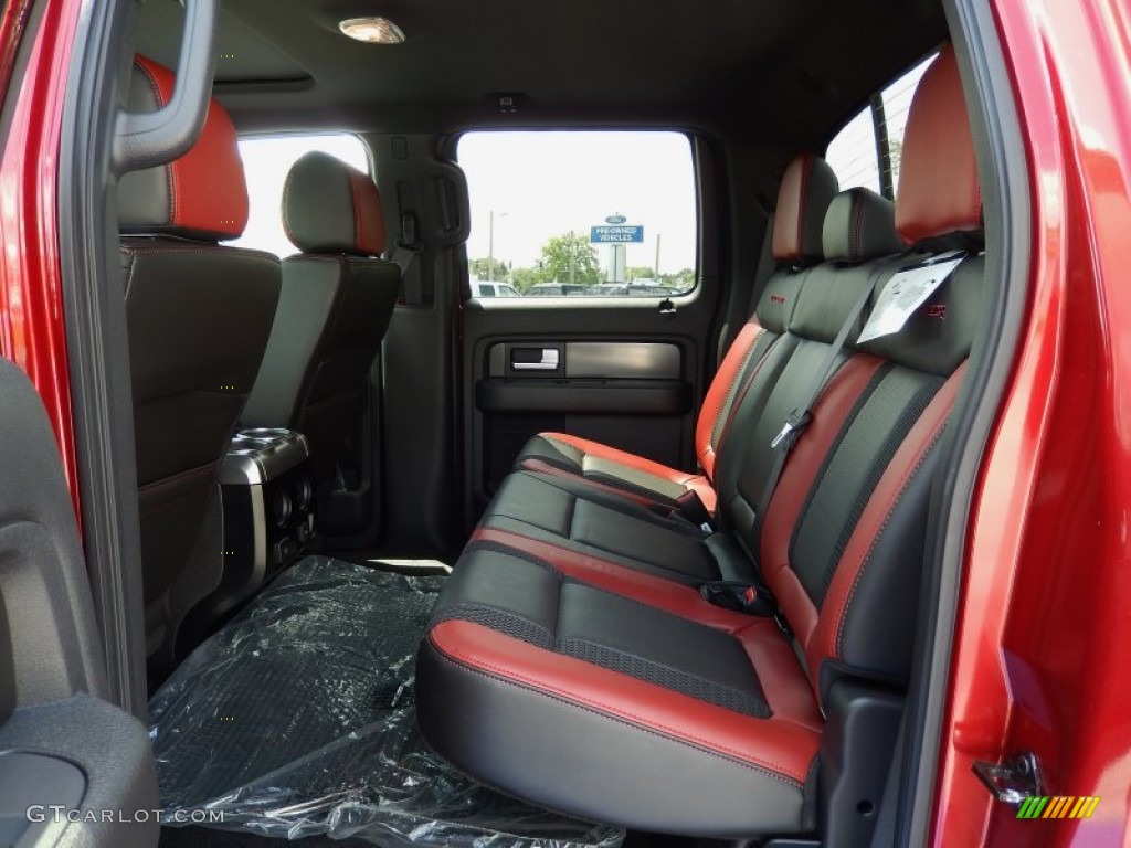 2014 Ford F150 SVT Raptor SuperCrew 4x4 Rear Seat Photo #94845401