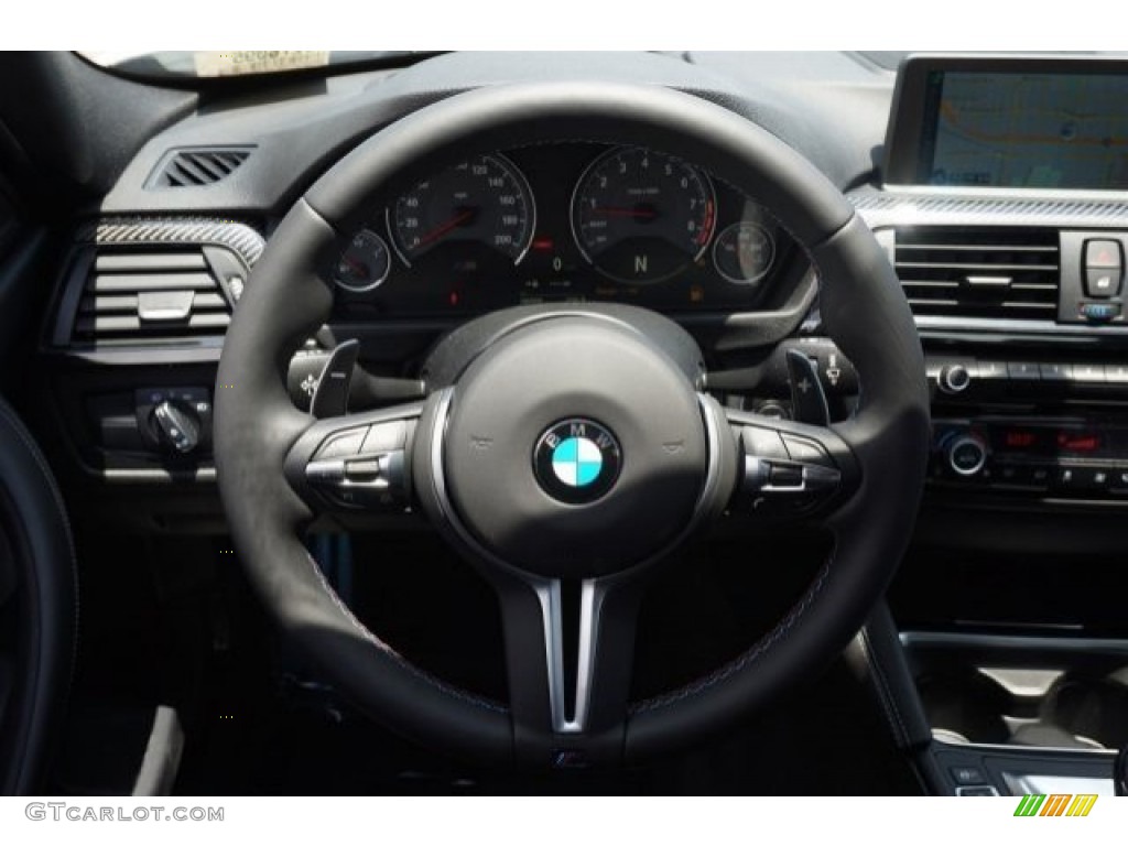 2015 BMW M3 Sedan Black Steering Wheel Photo #94845740