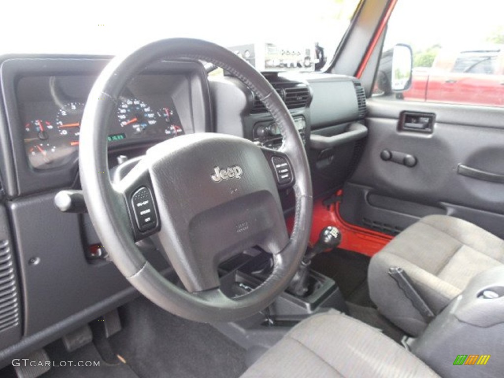 2005 Wrangler X 4x4 - Impact Orange / Dark Slate Gray photo #6