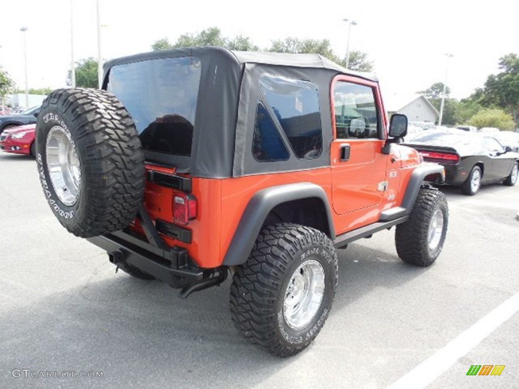 2005 Wrangler X 4x4 - Impact Orange / Dark Slate Gray photo #8