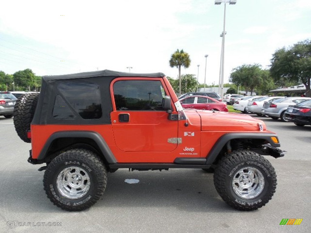 2005 Wrangler X 4x4 - Impact Orange / Dark Slate Gray photo #9