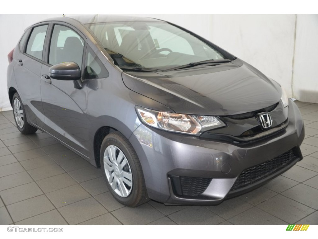 Modern Steel Metallic 2015 Honda Fit LX Exterior Photo #94851944
