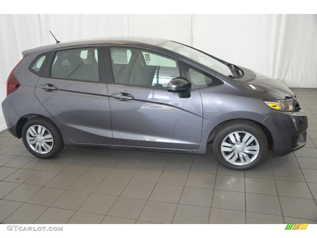 Modern Steel Metallic 2015 Honda Fit LX Exterior Photo #94851974