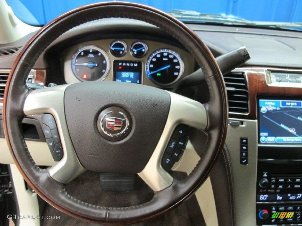 2011 Escalade ESV Platinum AWD - Black Raven / Cocoa/Light Linen Tehama Leather photo #40