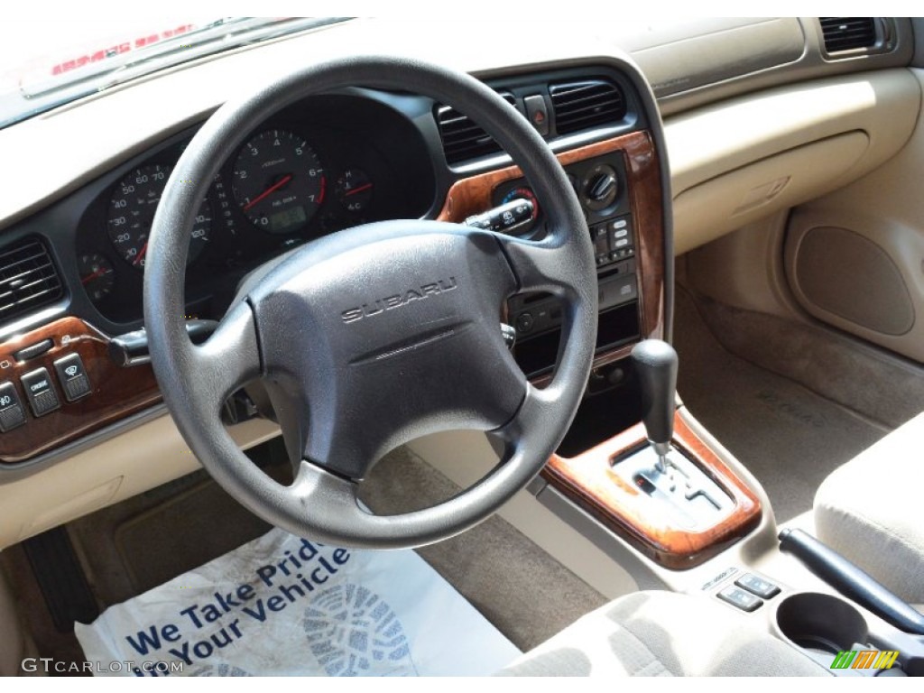 2002 Outback Wagon - Regatta Red Pearl / Beige photo #5