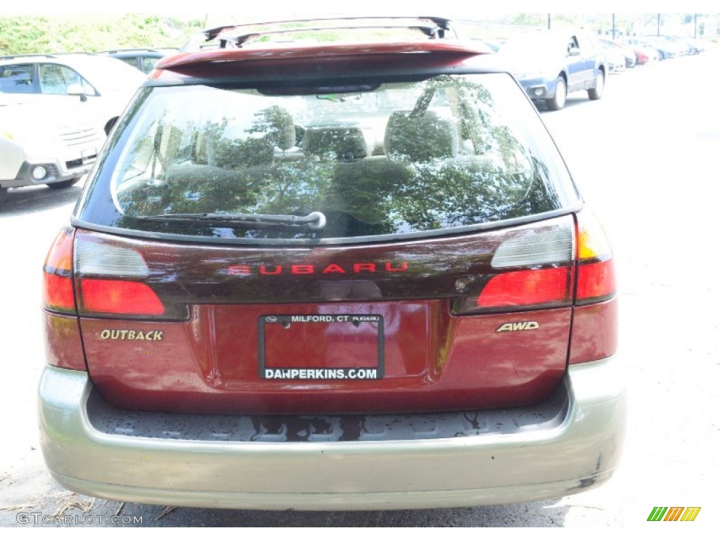 2002 Outback Wagon - Regatta Red Pearl / Beige photo #7