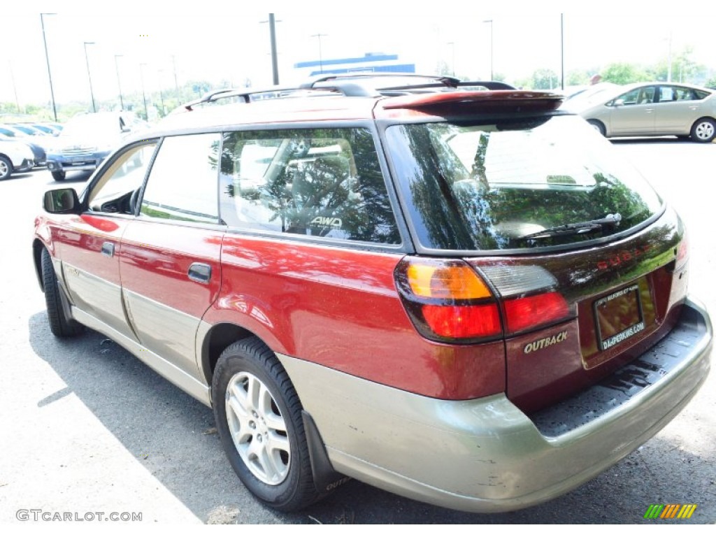 2002 Outback Wagon - Regatta Red Pearl / Beige photo #10