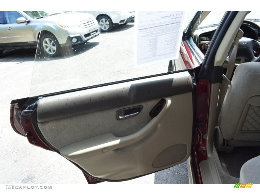 2002 Outback Wagon - Regatta Red Pearl / Beige photo #19