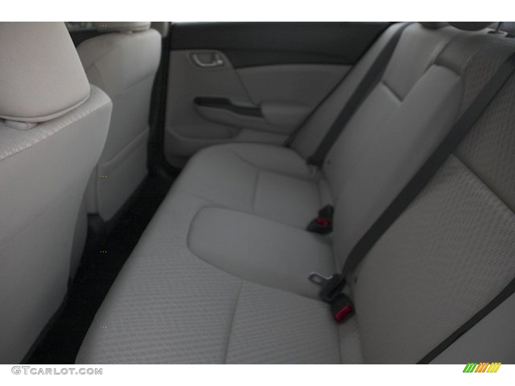 2014 Civic LX Sedan - Taffeta White / Beige photo #14