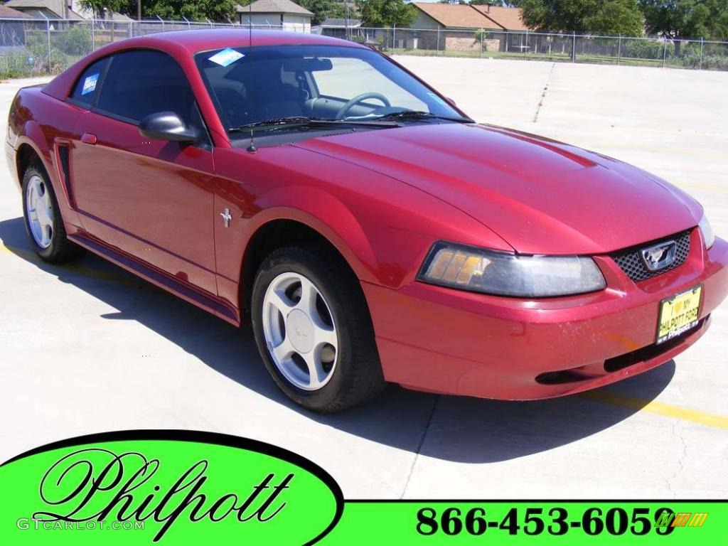 2003 Mustang V6 Coupe - Redfire Metallic / Medium Graphite photo #1