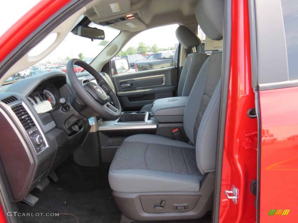 2014 1500 Big Horn Crew Cab - Flame Red / Black/Diesel Gray photo #7