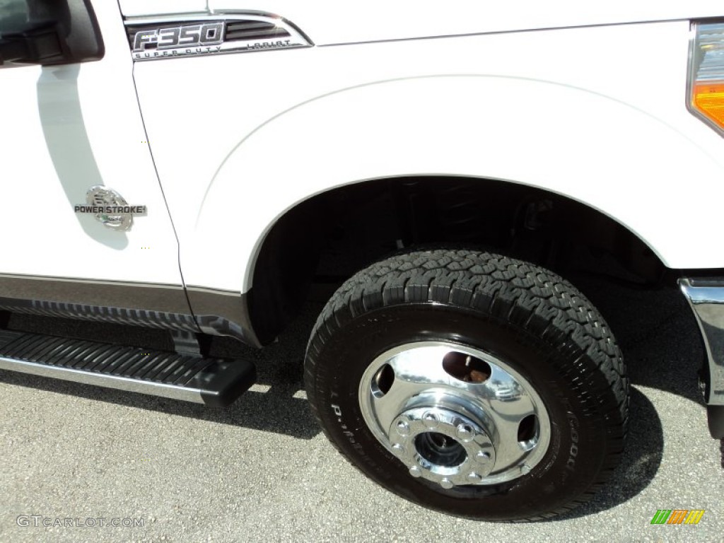 2014 F350 Super Duty XLT Crew Cab 4x4 Dually - Oxford White / Black photo #3