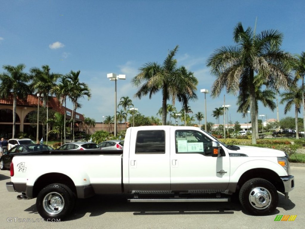2014 F350 Super Duty XLT Crew Cab 4x4 Dually - Oxford White / Black photo #5
