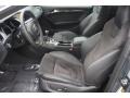 2011 Audi S5 Black/Silver Silk Nappa Leather/Alcantara Interior Front Seat Photo
