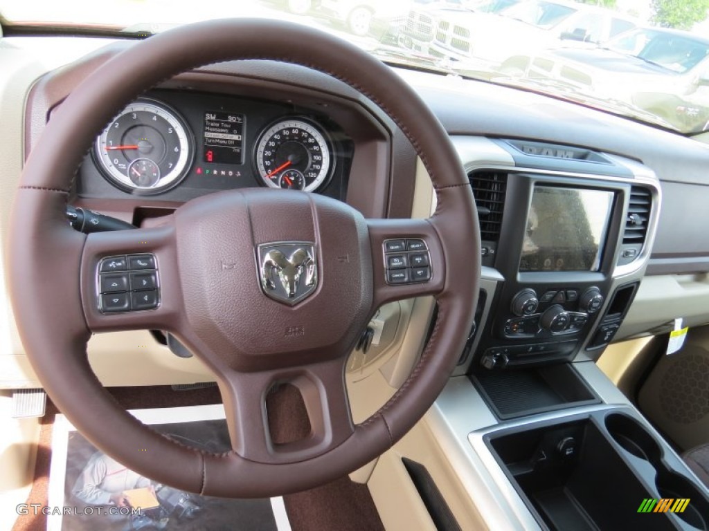 2014 1500 Big Horn Crew Cab - Deep Cherry Red Crystal Pearl / Black/Diesel Gray photo #7