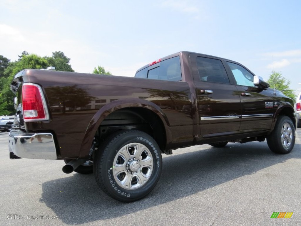 2014 2500 Laramie Crew Cab 4x4 - Western Brown / Canyon Brown/Light Frost Beige photo #3