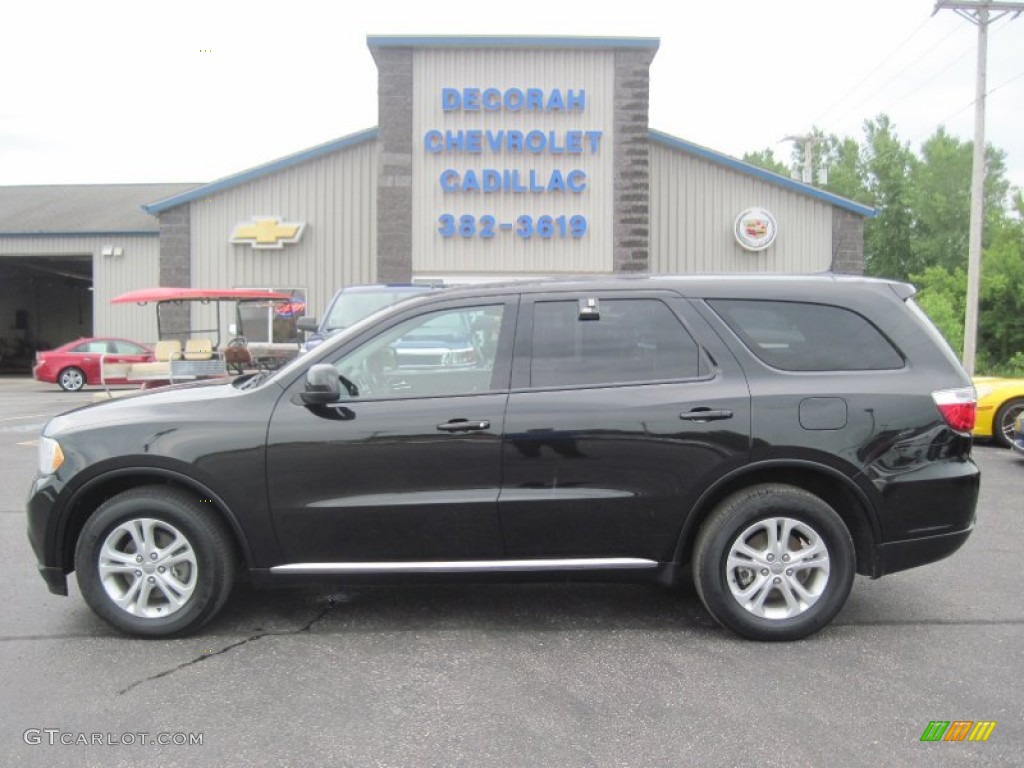 2011 Durango Express 4x4 - Brilliant Black Crystal Pearl / Dark Graystone/Medium Graystone photo #1