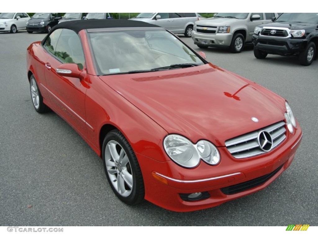 2008 CLK 350 Cabriolet - Mars Red / Cappuccino/Black photo #2
