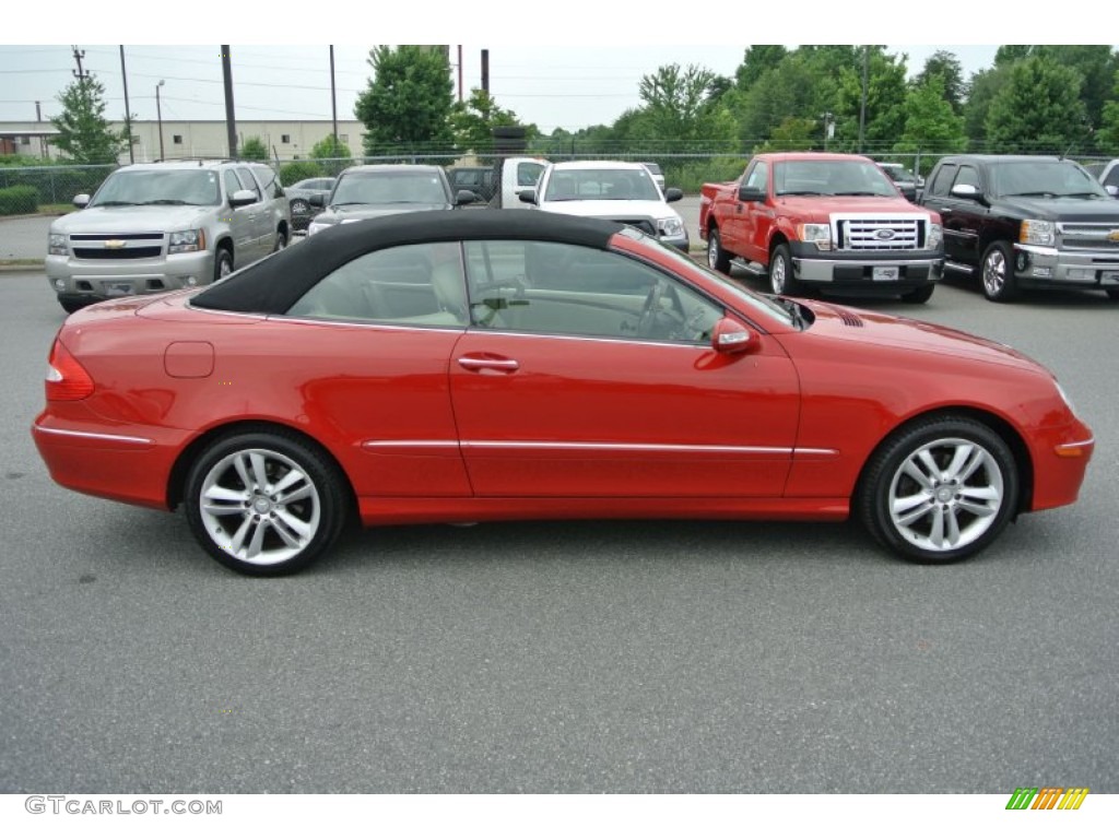 2008 CLK 350 Cabriolet - Mars Red / Cappuccino/Black photo #3
