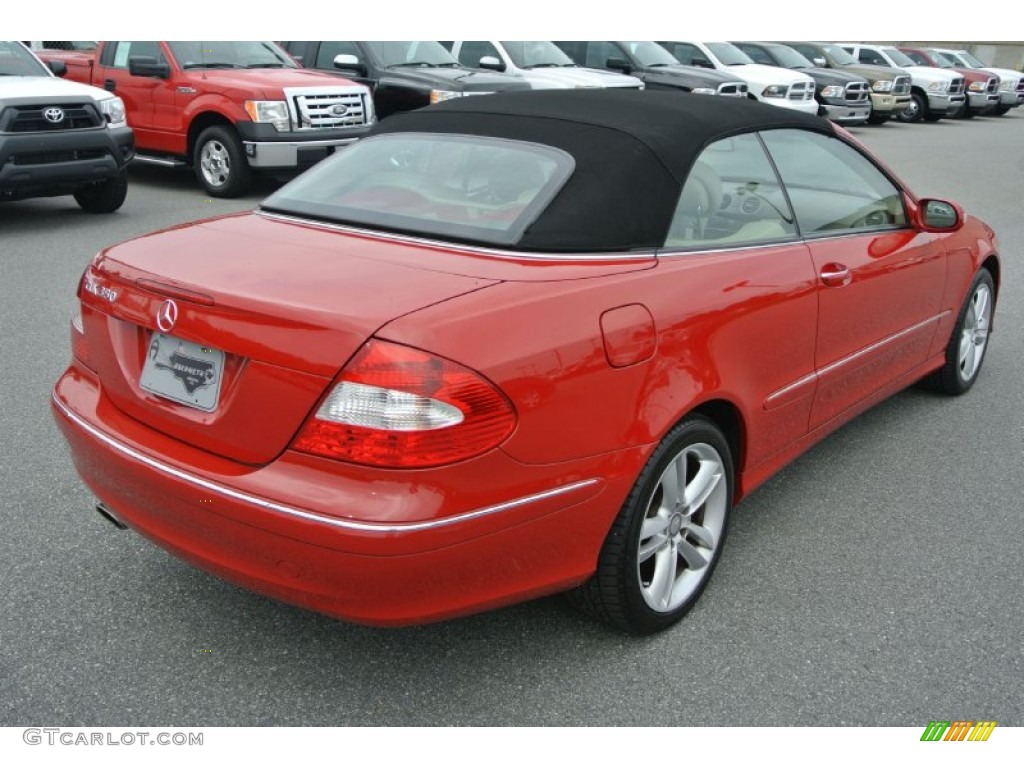 2008 CLK 350 Cabriolet - Mars Red / Cappuccino/Black photo #4