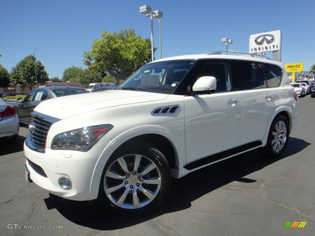 Moonlight White 2012 Infiniti QX 56 4WD Exterior Photo #94863779