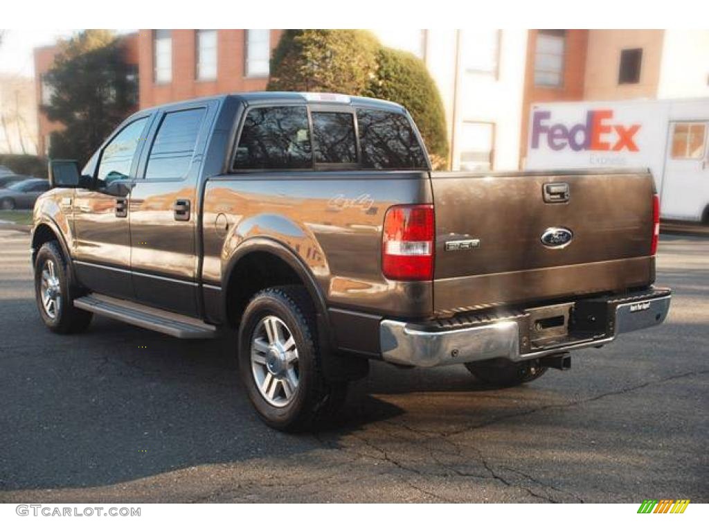 2006 F150 Lariat SuperCrew 4x4 - Dark Stone Metallic / Tan photo #5