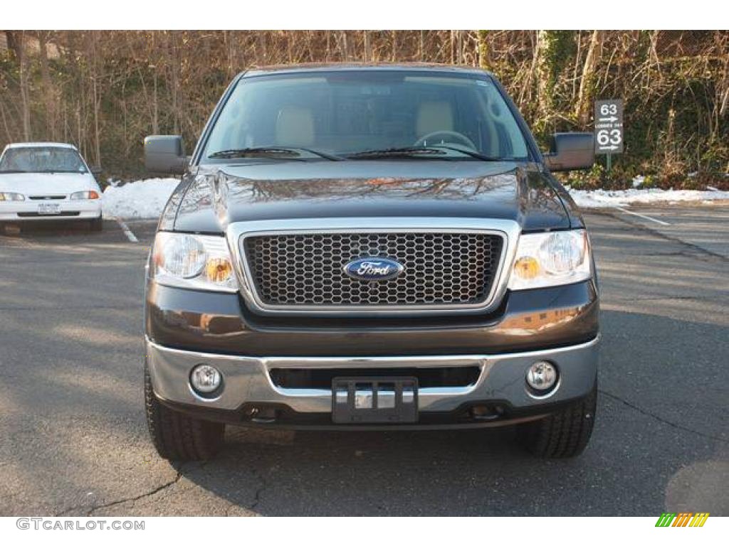2006 F150 Lariat SuperCrew 4x4 - Dark Stone Metallic / Tan photo #6