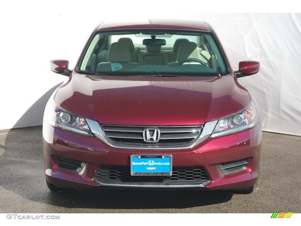 2014 Accord LX Sedan - Basque Red Pearl II / Ivory photo #2