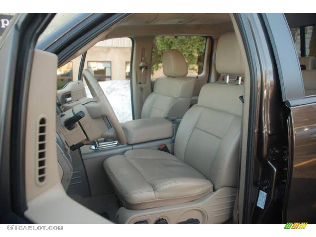 2006 F150 Lariat SuperCrew 4x4 - Dark Stone Metallic / Tan photo #22