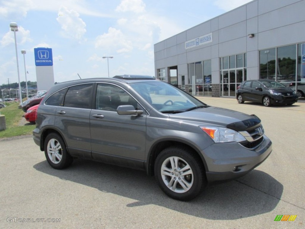 2010 CR-V EX-L AWD - Polished Metal Metallic / Black photo #1