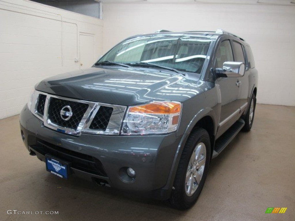 2010 Armada Platinum 4WD - Smoke Gray Metallic / Charcoal photo #4