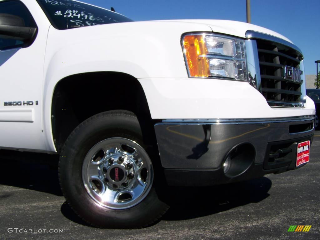 2007 Sierra 2500HD SLE Extended Cab 4x4 - Summit White / Ebony Black photo #2