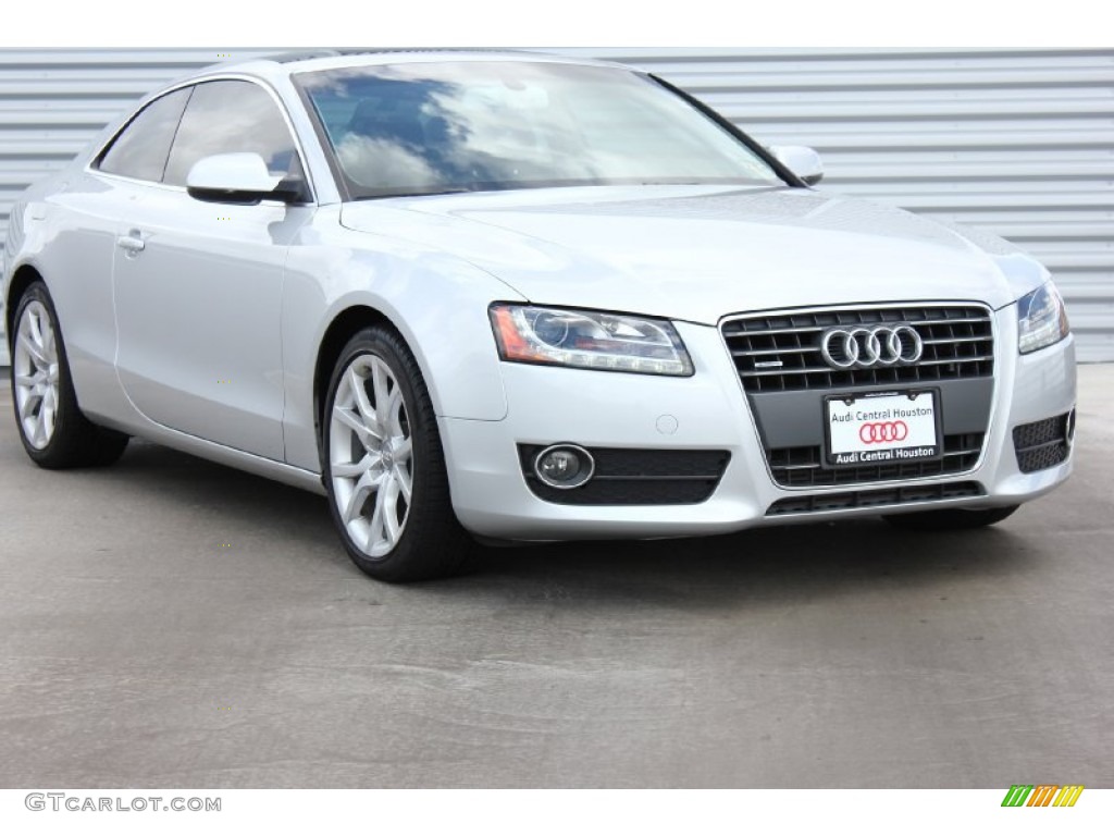 2012 A5 2.0T quattro Coupe - Ice Silver Metallic / Black photo #1