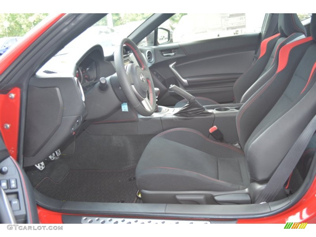 Black/Red Accents Interior 2015 Scion FR-S Standard FR-S Model Photo #94882556
