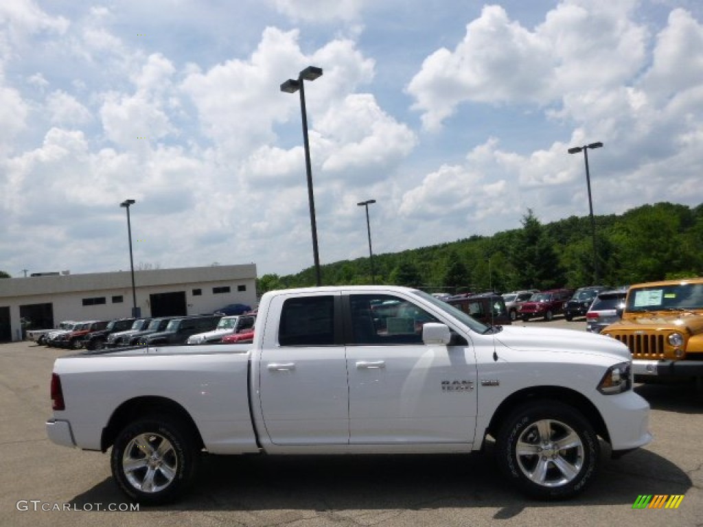 2014 1500 Sport Quad Cab 4x4 - Bright White / Black photo #5