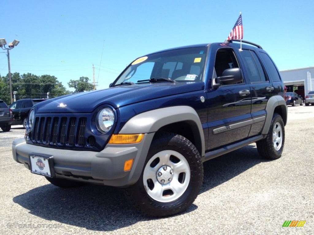 2006 Liberty Sport 4x4 - Midnight Blue Pearl / Medium Slate Gray photo #1