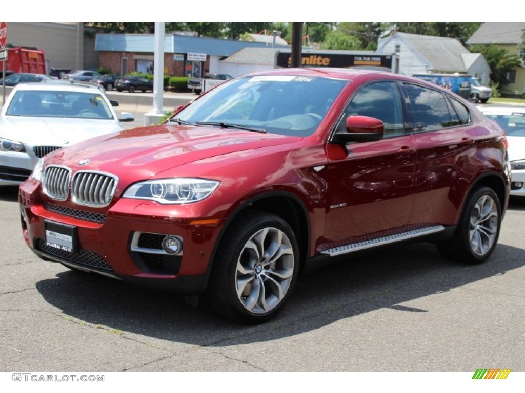 2014 X6 xDrive50i - Vermillion Red Metallic / Black photo #7