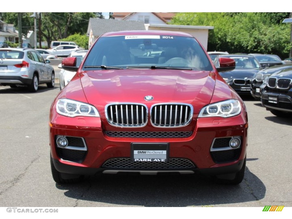 2014 X6 xDrive50i - Vermillion Red Metallic / Black photo #8